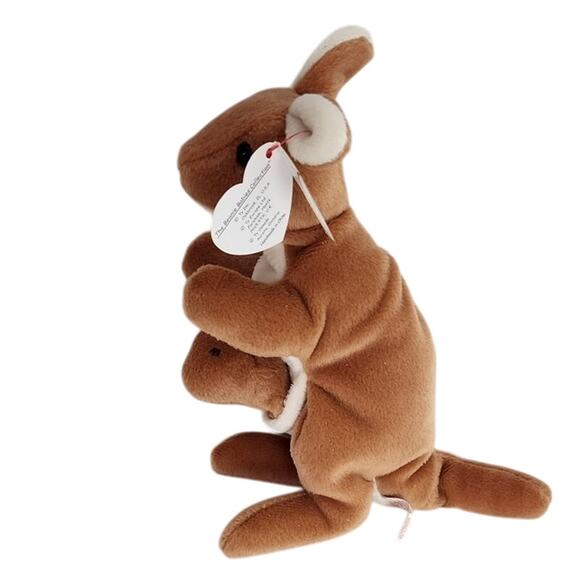 Ty Beanie Baby Pouch the Kangaroo 1996 Retired MWMT Vintage Collectible Plush - Picture 2 of 14